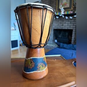 Djembe drum made in Indonesia 12” tall 7” wide